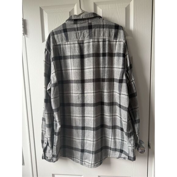 Sonoma Men's XL Gray Flannel Button Down Double Breasted Fall Countryside - Picture 4 of 4